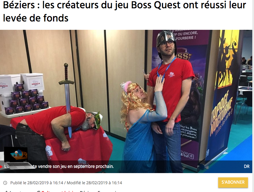 Béziers: le jeu Boss Quest a collecté 16 245 euros